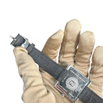 Fendi FF Black Dial Black Leather Strap