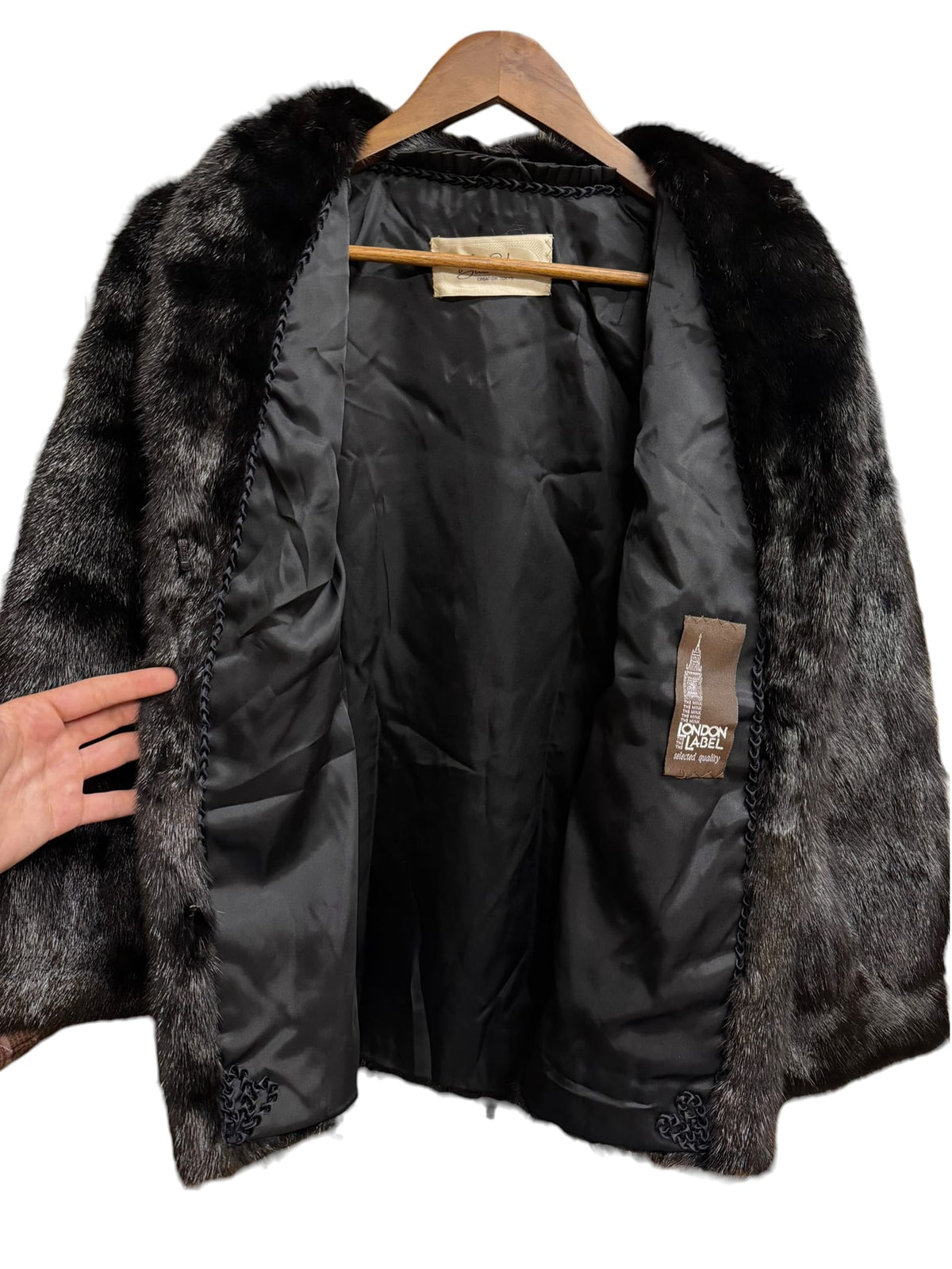 Vintage Belle Vison Black Mink Fur Coat