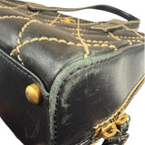 Chanel Black Quilted Leather Wild Stitch Bowler Bag 2003