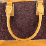 Celine Vintage Suede Macadam Leather Bowler Bag