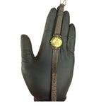 Cartier Must De Vendome Vermeil Cream Roman Dial Brown Strap