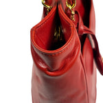 Chanel Vintage Red Quilted Lambskin Tote 1989