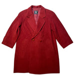 Burberry Vintage Dark Red Wool Mid Length Coat