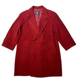 Burberry Vintage Dark Red Wool Mid Length Coat