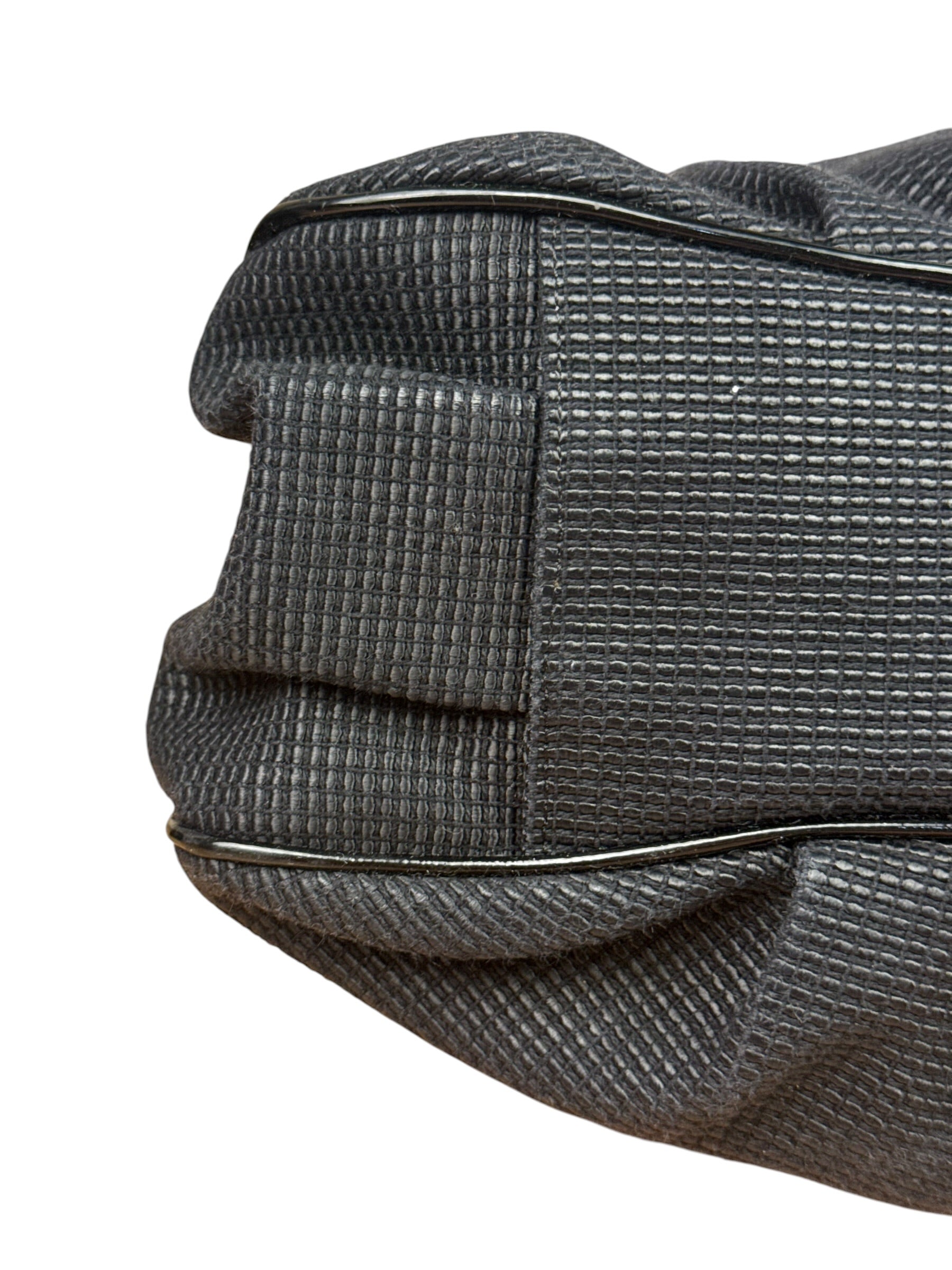 Fendi Bicolor Patent Leather Trim Mia Shoulder Bag