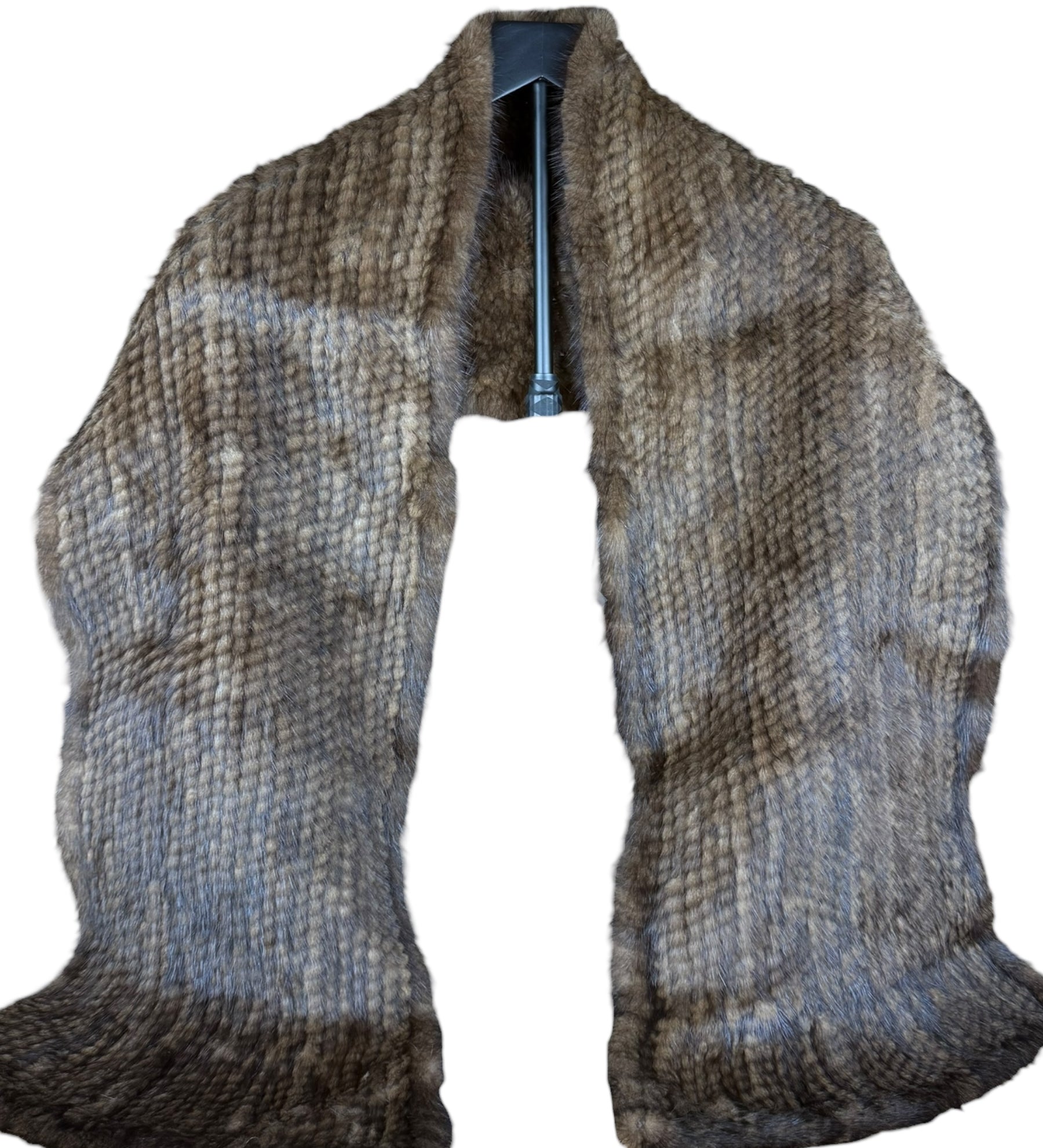 Invernale Vintage Brown Fur Shawl