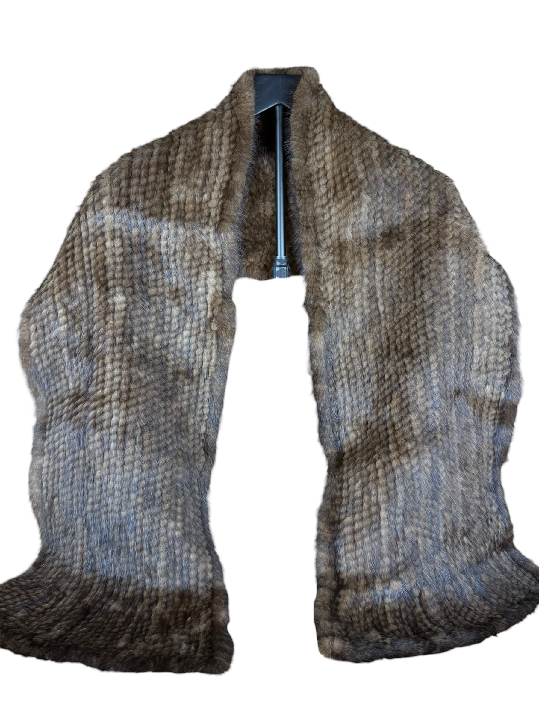 Invernale Vintage Brown Fur Shawl