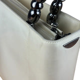 Christain Dior Leather Chrome Beaded Malice Tote Bag