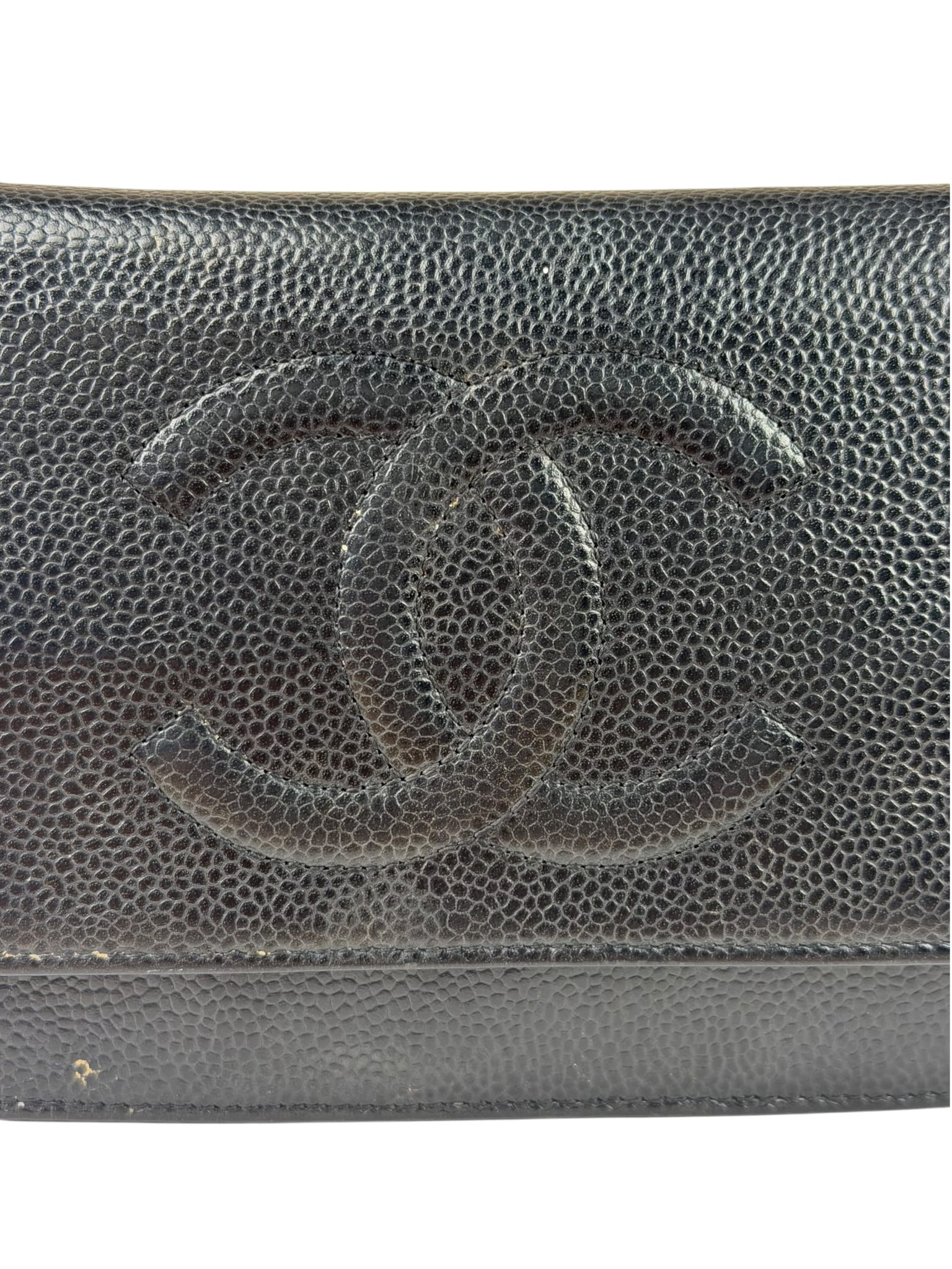 Chanel Black Caviar Flap Wallet On Chain 2013