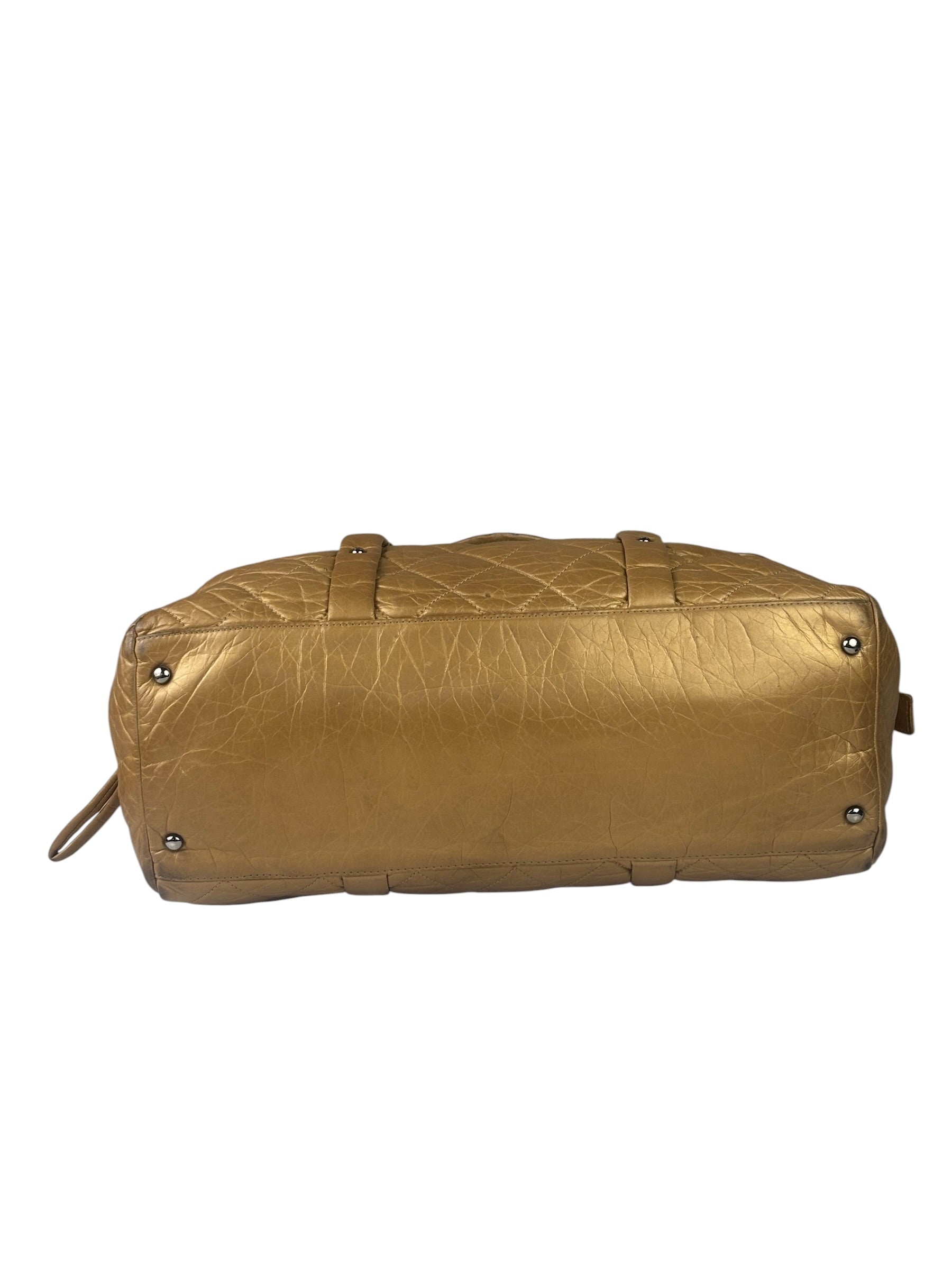 Chanel Gold Quilted Lambskin Lady Braid Flap Bag 2005