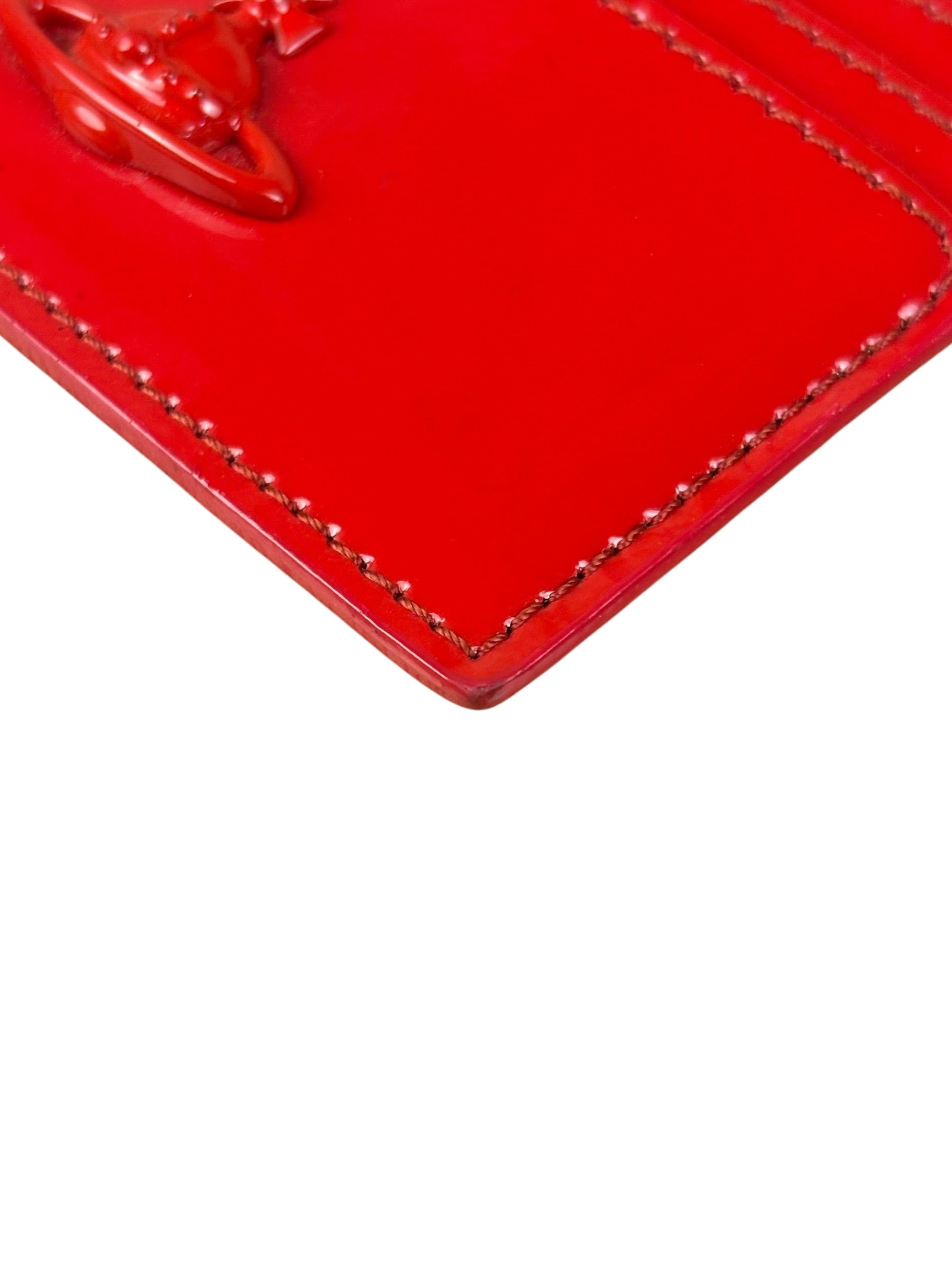 Vivienne Westwood Red Debossed Orb Card Holder