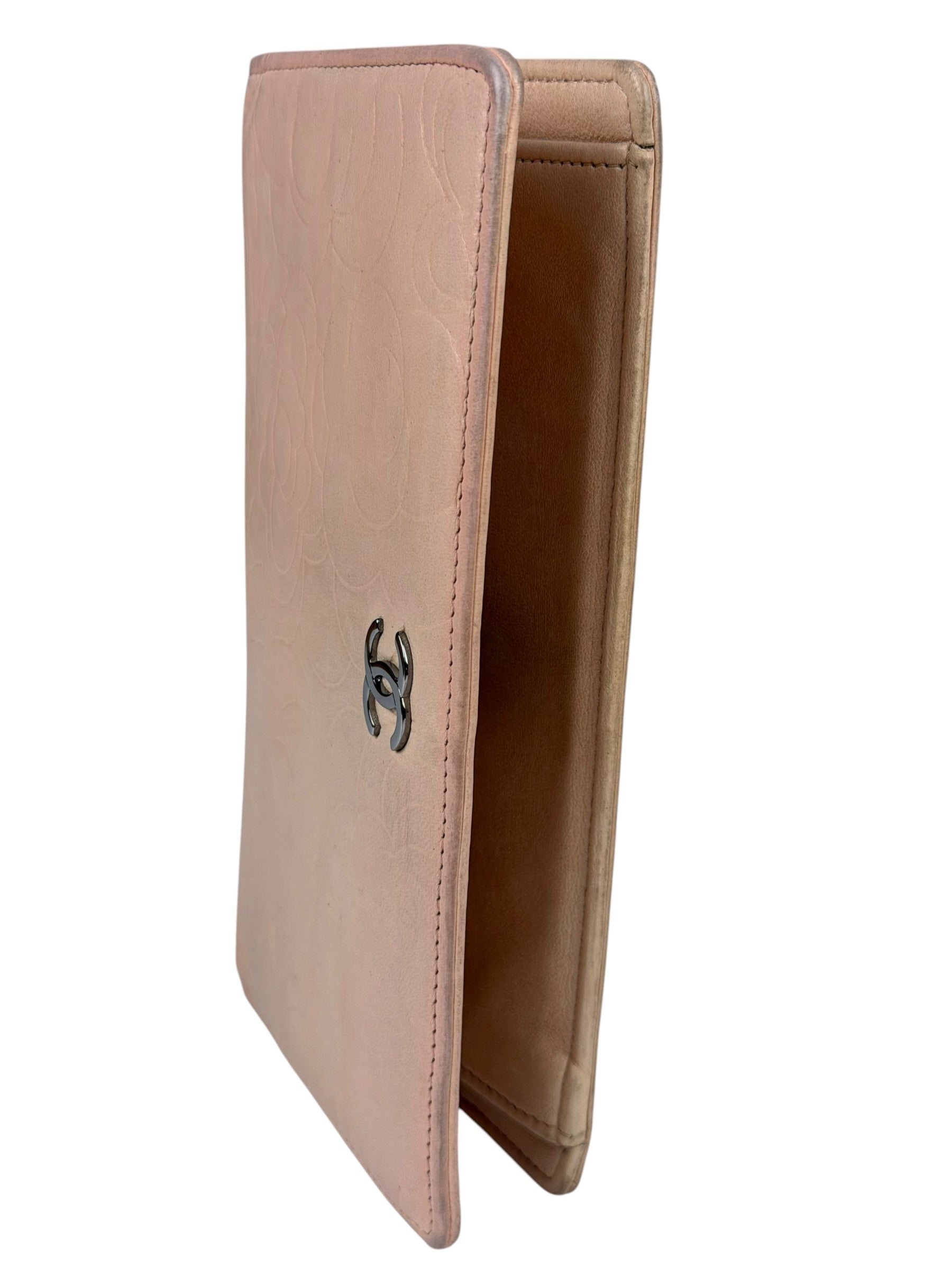 Chanel Light Pink Camila Leather Long Wallet