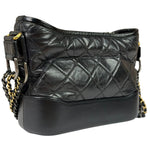 Chanel Black Quilted Leather Small Gabrielle Hobo Bag 2019