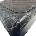 Chanel Vintage Black Caviar Quilted Leather Kelly Top Handle Bag 1996