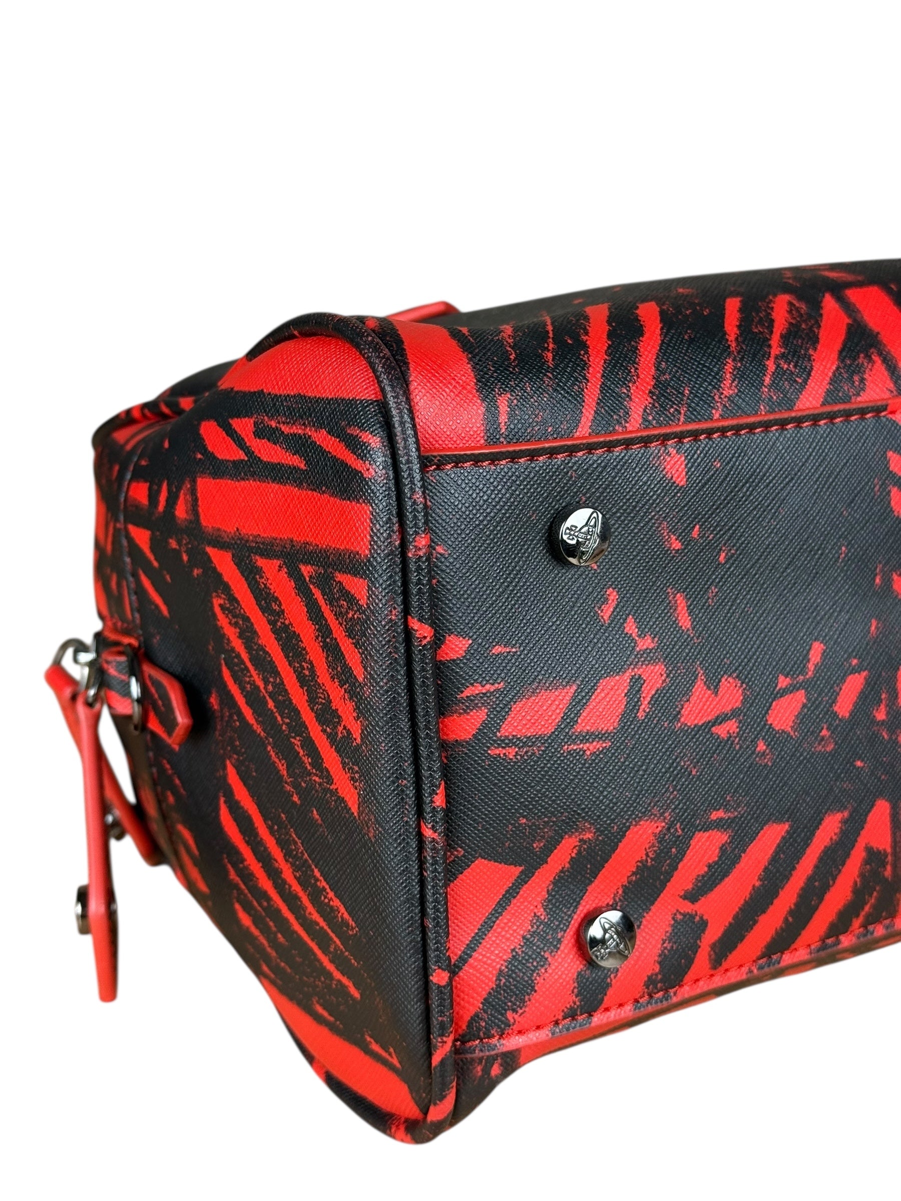 Vivienne Westwood Grafiti Plaid Boston Bag