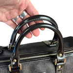 Gucci GG Supreme Coated Boston Bag Dark Brown