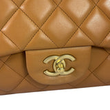 Chanel Caramel Brown Quilted Lambskin Large Shoulder Bag 2009