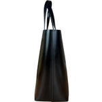 Saint Laurent Black Leather Shopping Tote Bag