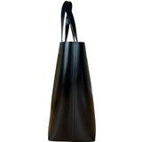 Saint Laurent Black Leather Shopping Tote Bag