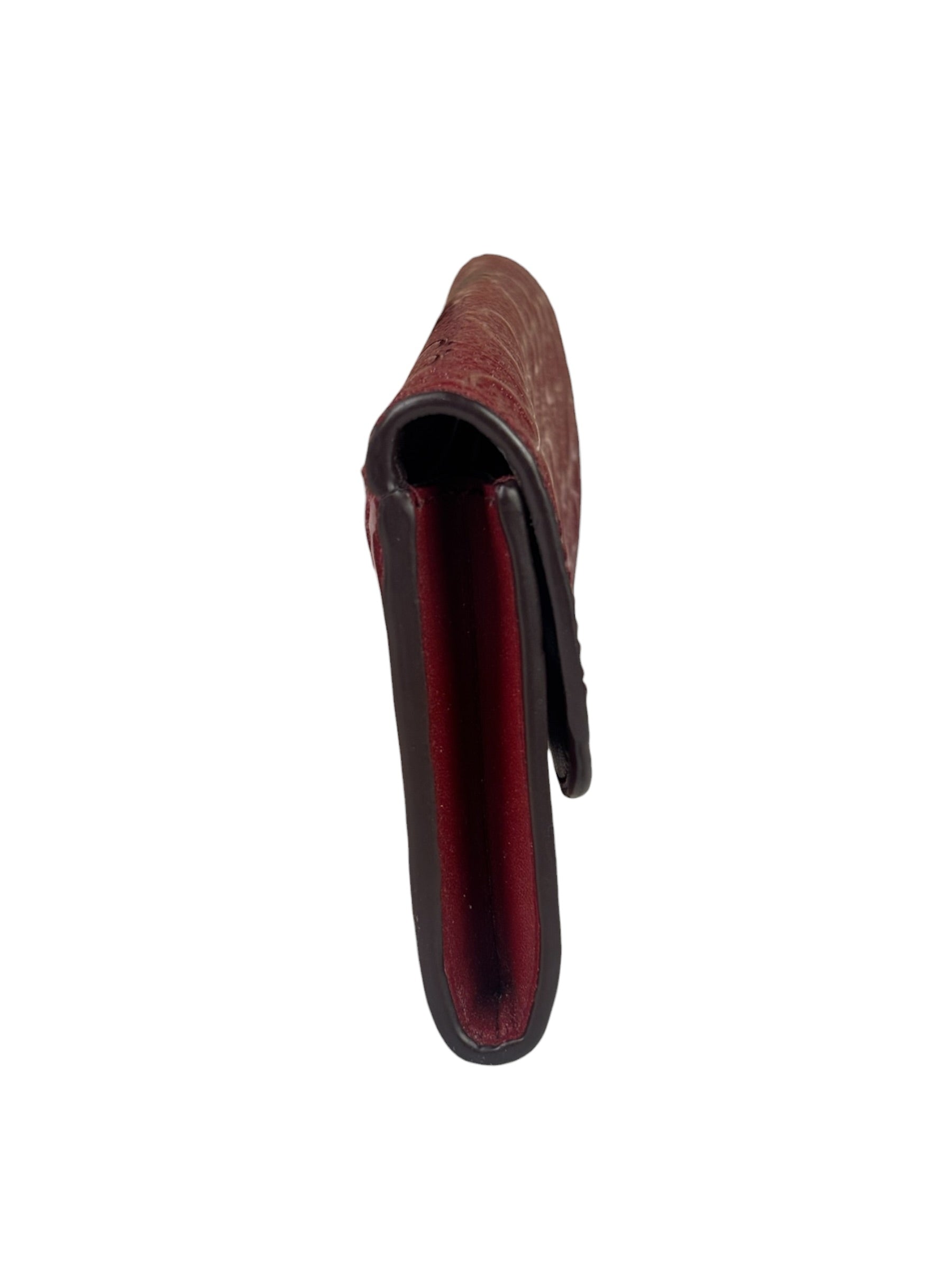 Coach Cherry Shimmery Red Long Flap Wallet