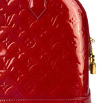 Louis Vuitton Red Vernis Alma MM Handbag