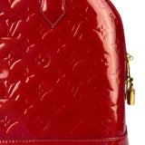 Louis Vuitton Red Vernis Alma MM Handbag