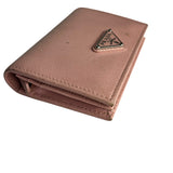 Prada Pink Saffiano Leather Compact Wallet