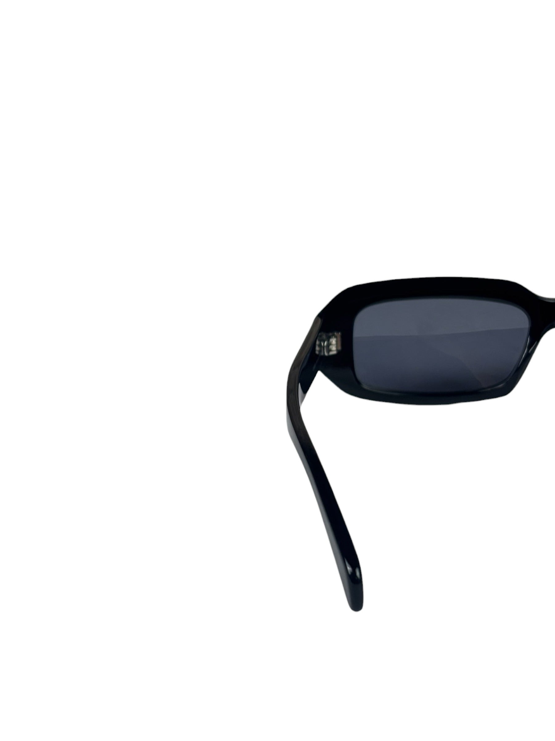 Celine Glossy Black Triomphe Rectangular Sunglasses