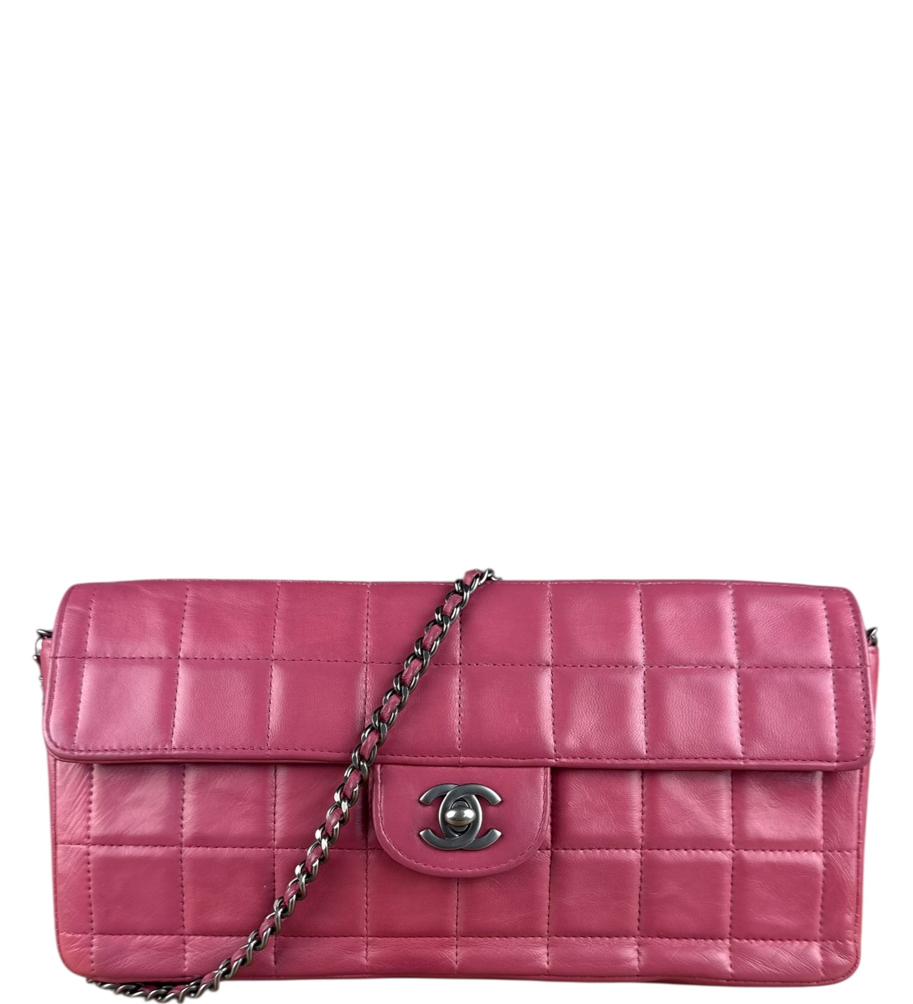 Chanel Pink CC 2002 Chocolate Bar Chain Flap