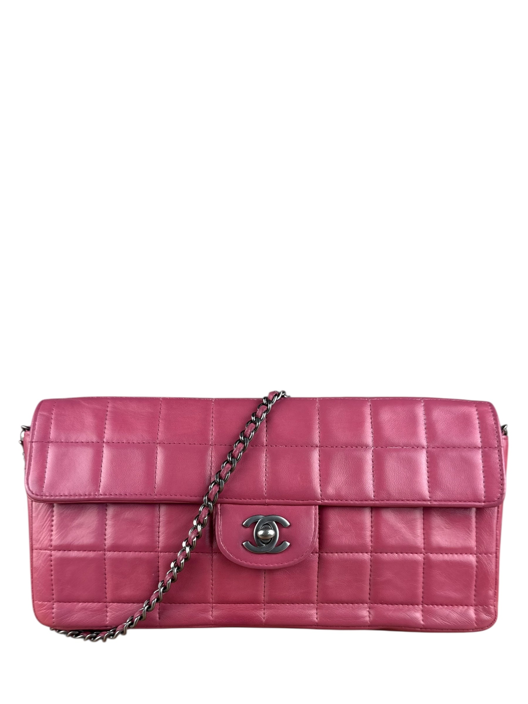 Chanel Pink CC 2002 Chocolate Bar Chain Flap