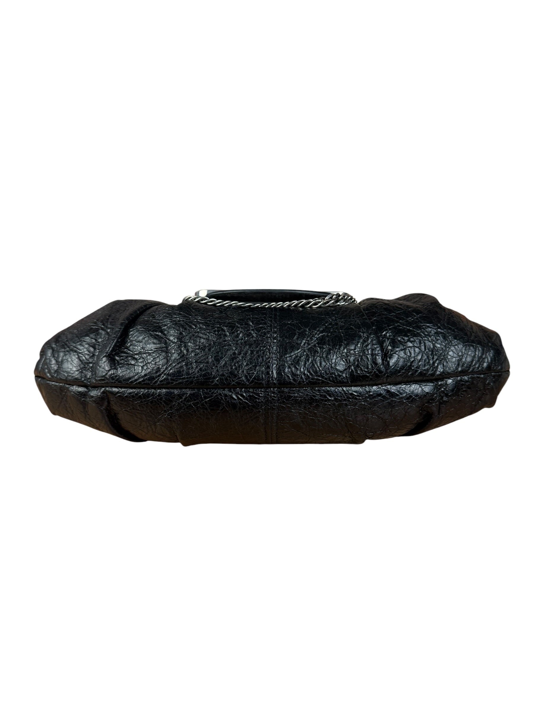 Balenciaga Black Leather Pamela Small Shoulder Bag