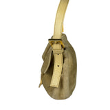 Fendi Beige Suede/Leather Trim Baguette