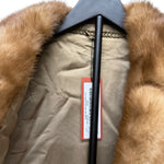 Vintage Light Brown Chevron Mink Fur Coat