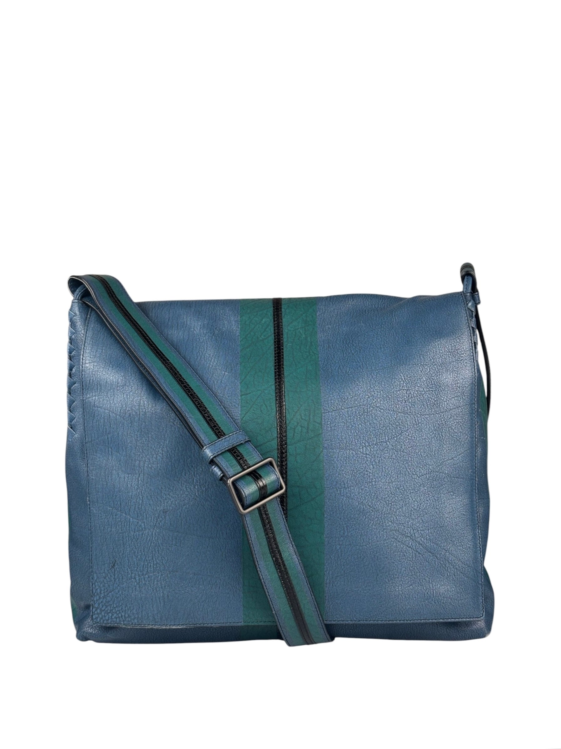 Bottega Veneta Navy Blue Messenger Bag