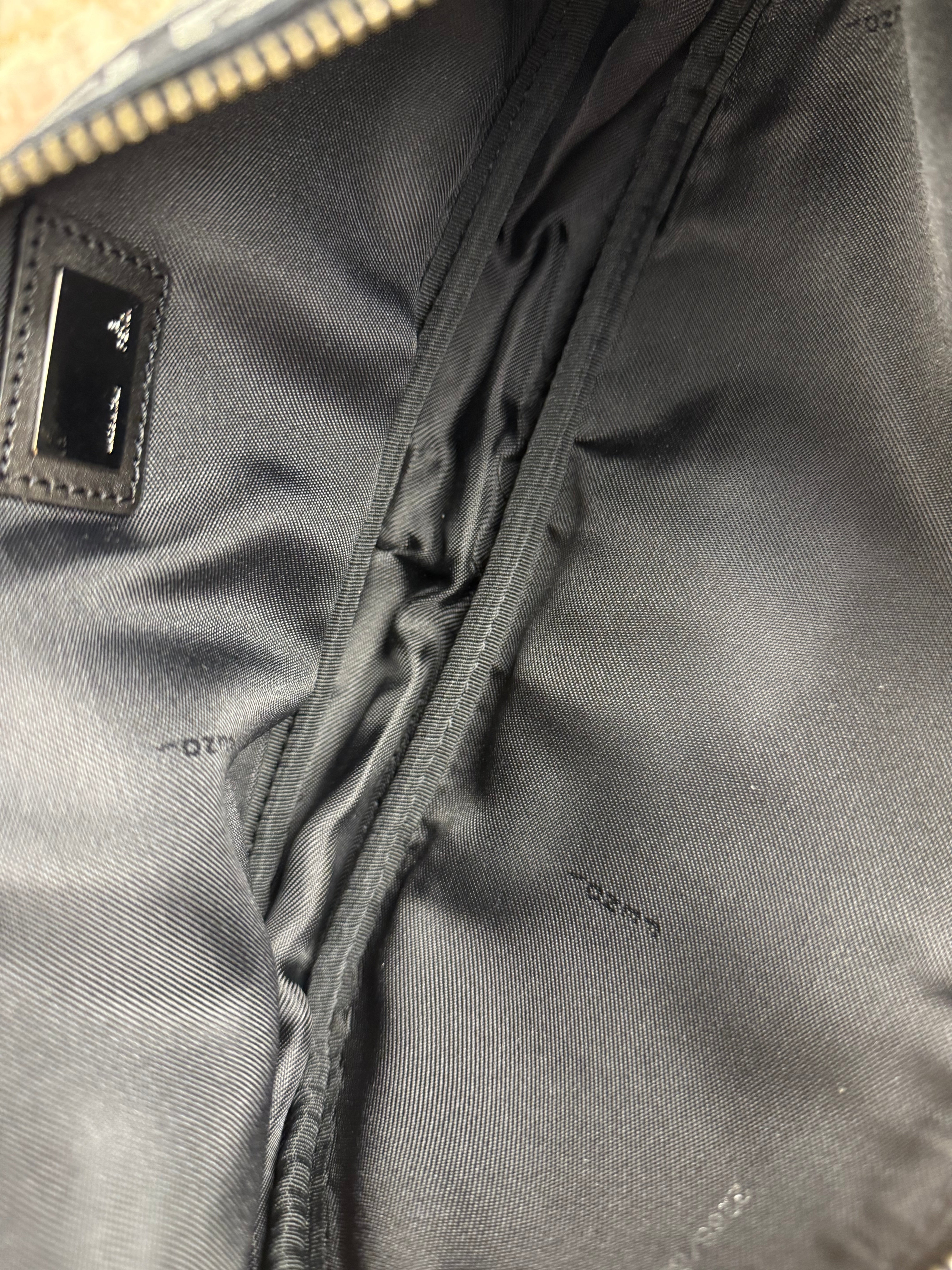 Fendi FF Black Canvas Boat Pochette