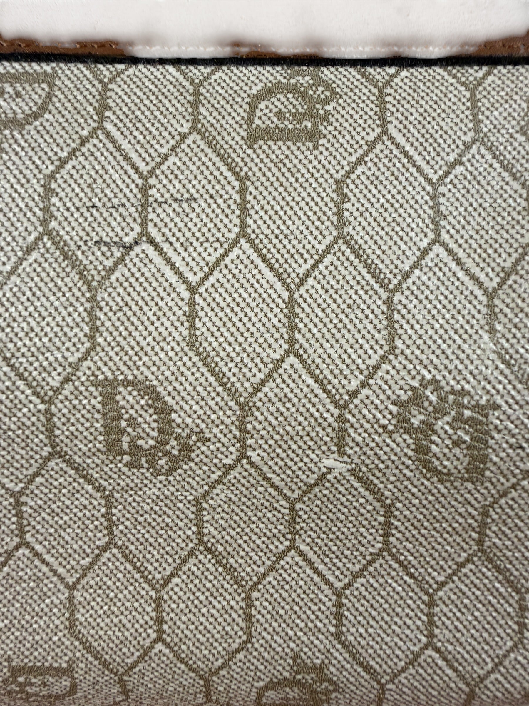 Christian Dior Vintage Beige Honeycomb Boston Bag