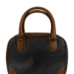 Gucci Vintage Micro GG Black/Brown Supreme Satchel Hand Bag