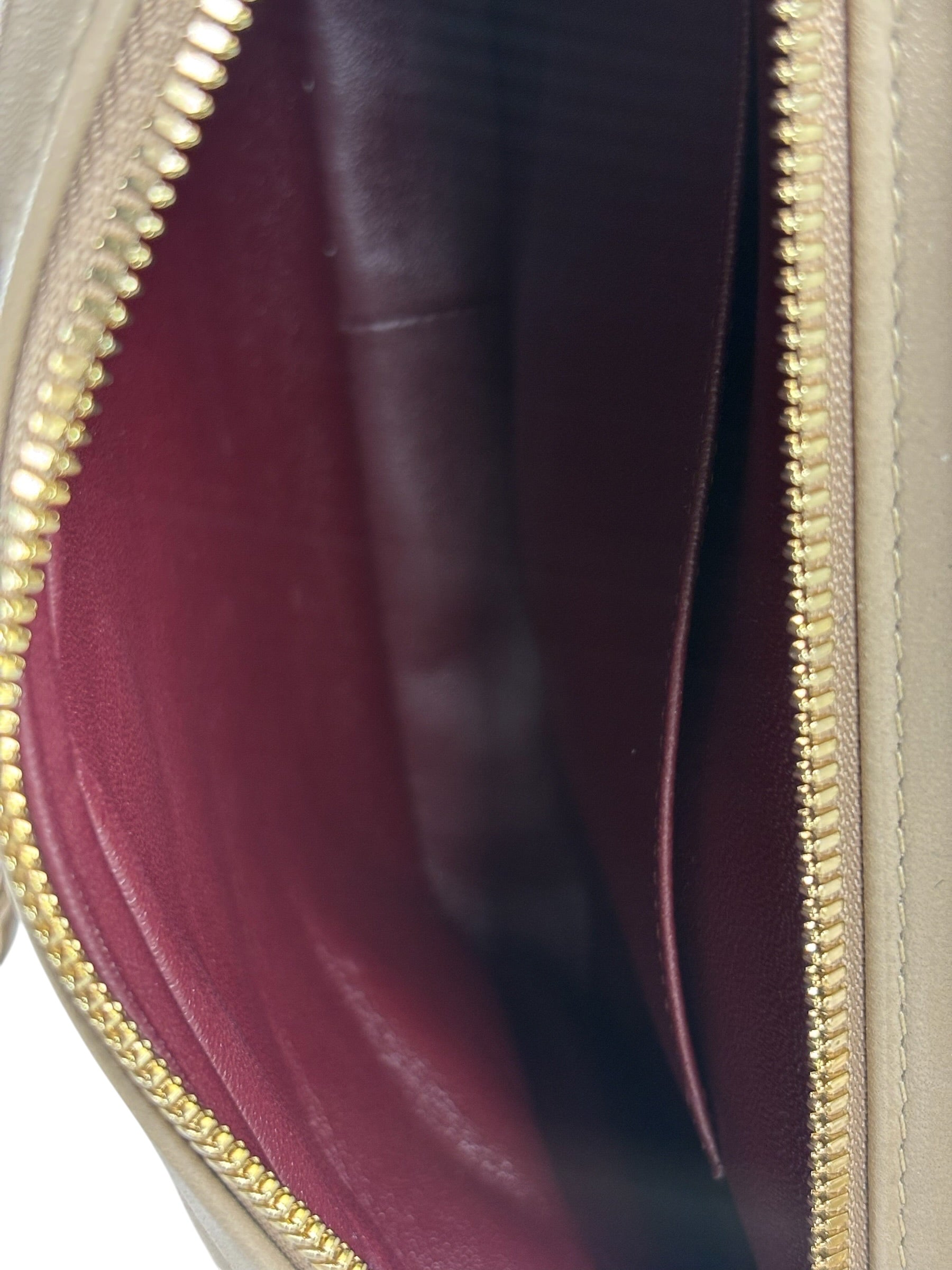 Chanel Beige Quilted Lambskin CC Trendy Bowling Bag 2017