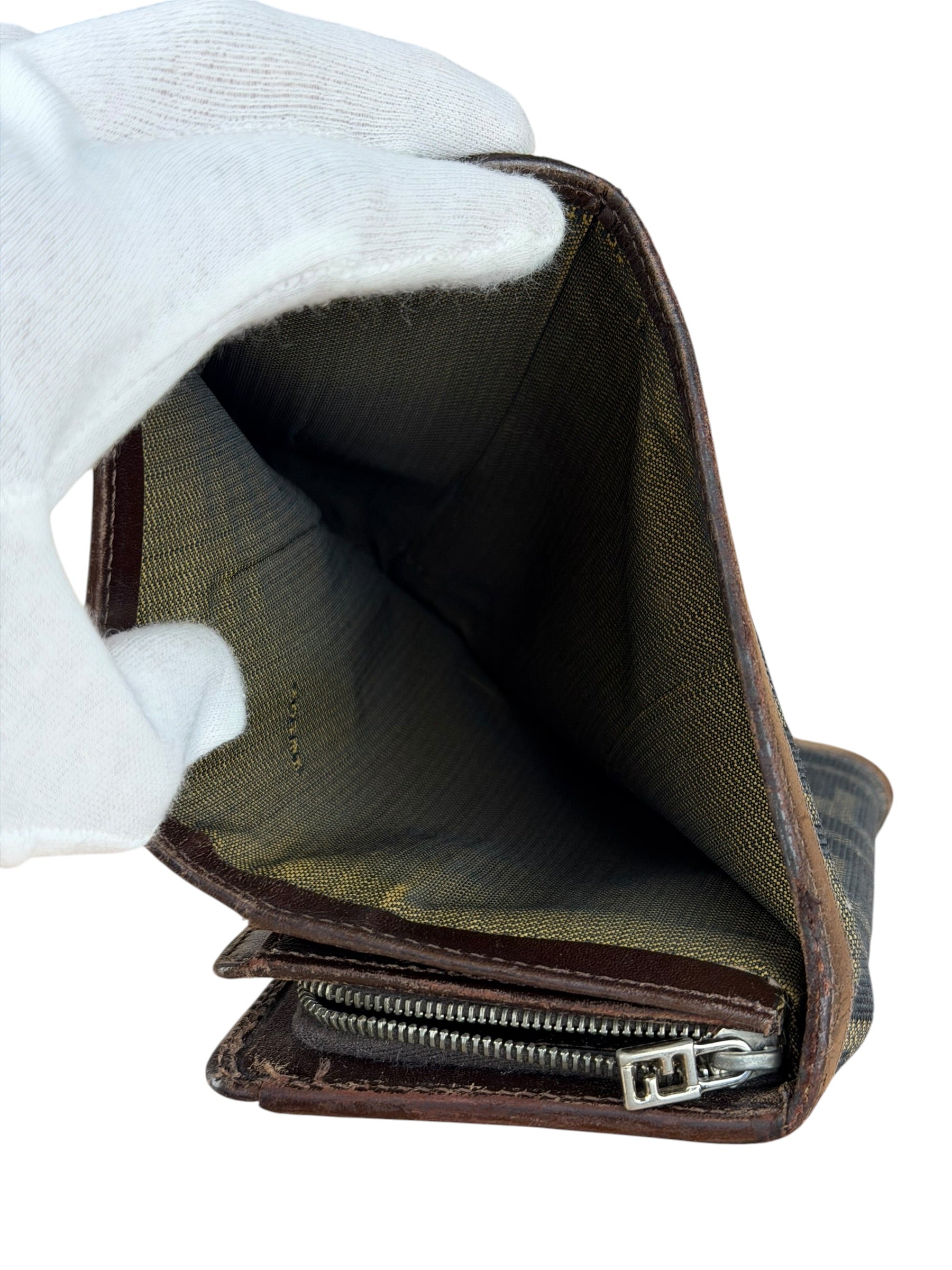 Fendi Zucca Monogram Canvas Trifold Wallet