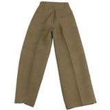 Fendi Wool Dark Beige Stripe Pleated Pants