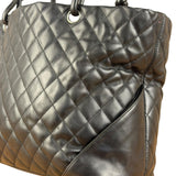 Chanel Black Leather Cambon Ligne Tote 2003