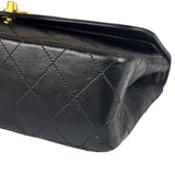 Chanel Black Leather Jumboo Double Flap Shoulder Bag