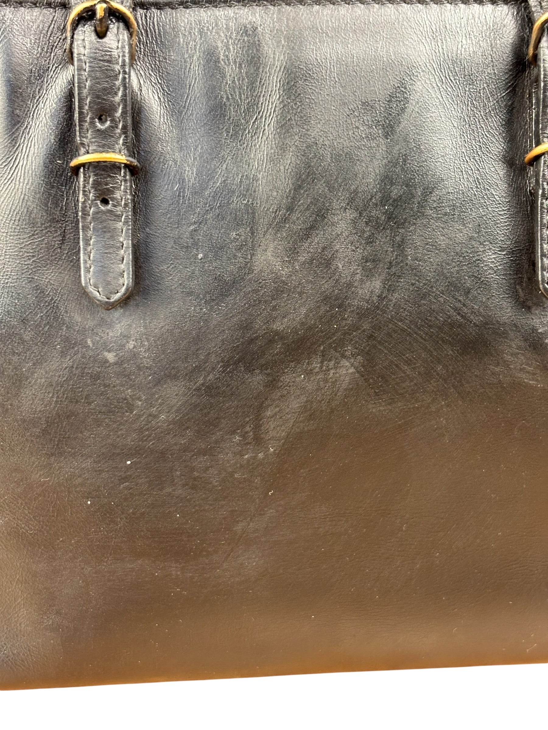 Balenciaga Black Leather papier A4 Tote Bag