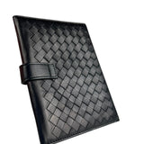Bottega Veneta Intercciato Black Passport Holder