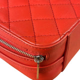 Chanel Red Quilted Lambskin Nano CC Box Camera Bag 2018
