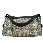 Chanel Black/Beige Tweed Clover Hobo Shoulder Bag '05-'06