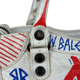 Balenciaga Mini White Graffiti Le City Bag