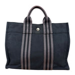 Hermes Black Fourre Tout Canvas Tote