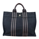 Hermes Black Fourre Tout Canvas Tote