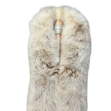 Modéle Chombert Leather Fur Lined Coat Ivory